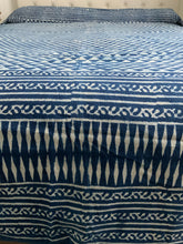 Load image into Gallery viewer, Indigo Block Print Batik Duvet Cover
