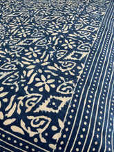 Load image into Gallery viewer, Indigo Block Print Batik Duvet Cover
