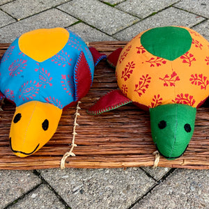 Turtles Block Printed Embroidered