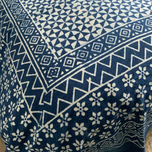 Load image into Gallery viewer, Indigo Block Print Batik Blanket
