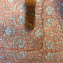 Load image into Gallery viewer, Oversized Blockprint Bags with Leather Straps (Made with Vintage Upcycled Materials)
