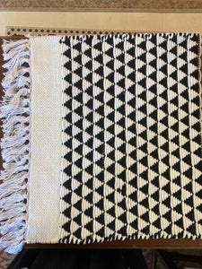 Chenille Rug with Diamond Pattern