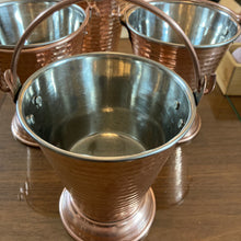 Load image into Gallery viewer, Copper Daal Bucket ( Pure Copper and Stainless Steel w/ Handle)
