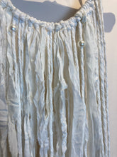 Load image into Gallery viewer, Macramé Wall Hanging - Upcyled Sari Silk White
