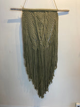 Load image into Gallery viewer, Macramé Wall Hanging - Canadian Hemp - Lentil Green
