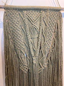 Macramé Wall Hanging - Canadian Hemp - Lentil Green