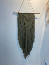 Load image into Gallery viewer, Macramé Wall Hanging - Canadian Hemp - Lentil Green
