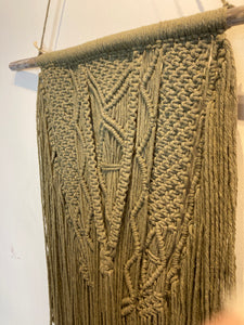 Macramé Wall Hanging - Canadian Hemp - Lentil Green