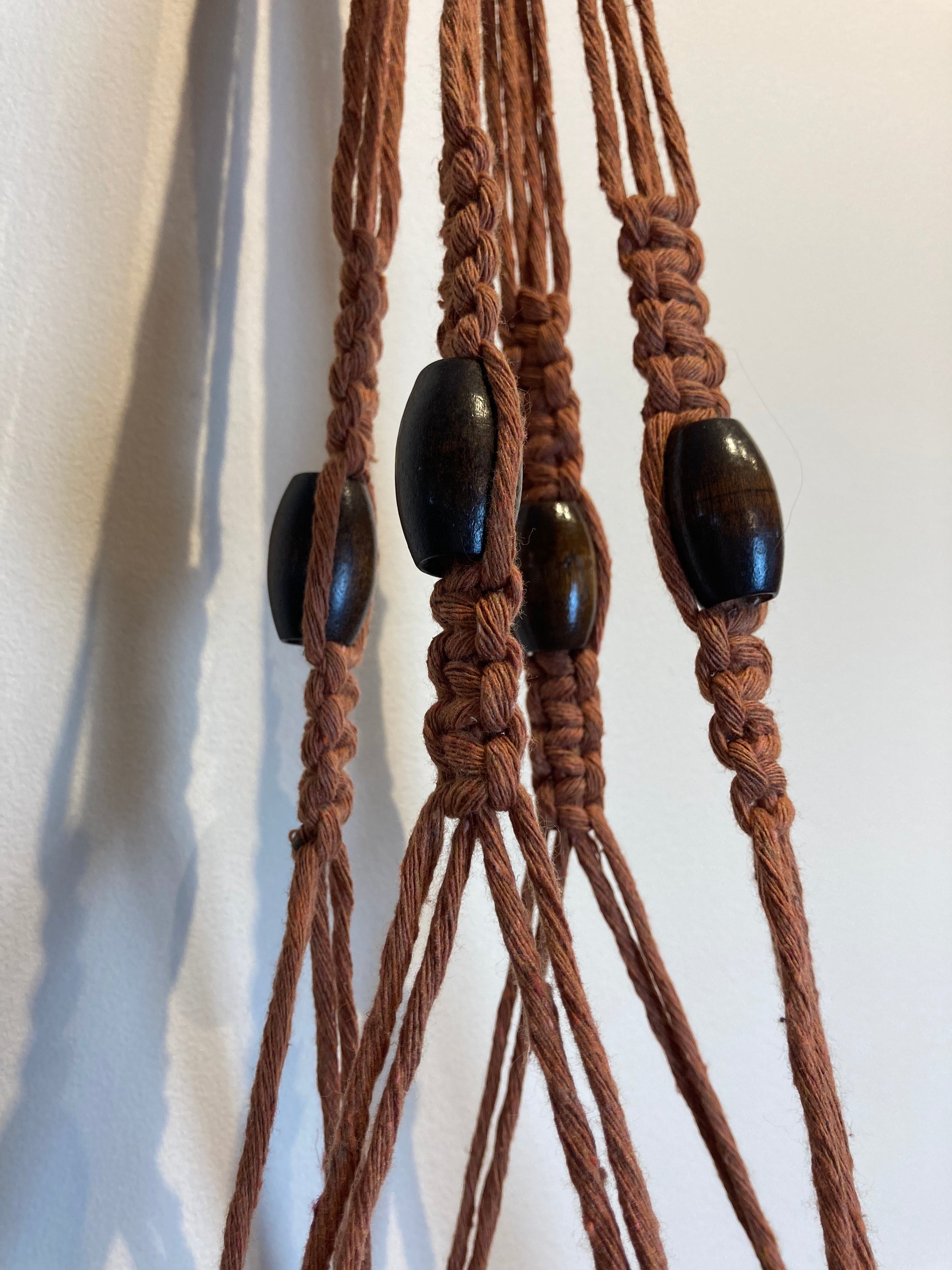 Macramé Plant Hangers - Canadian Hemp - Rust