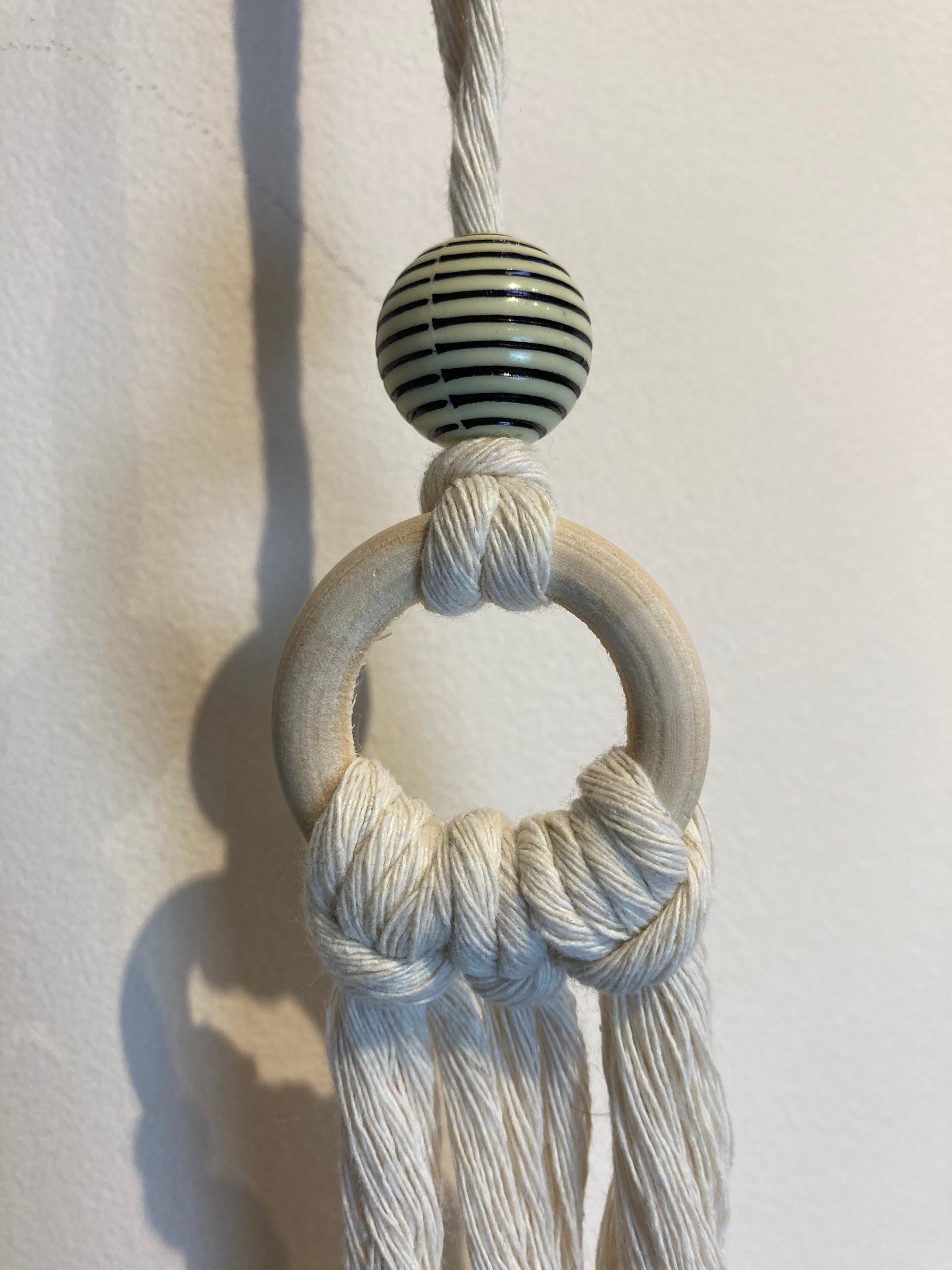 Macramé Hanging Car Essential Oil Diffuser - Canadian Hemp -