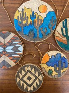 Desert Collection - Wall Hanging Trivets - Plaid and Peaches - Large