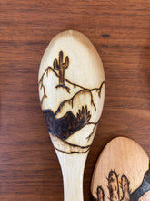 Load image into Gallery viewer, Desert Collection - Burned Wooden Spoons - Plaid and Peaches
