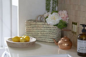 ROUND CARVED BOWL-LIGHT BURNT COLOUR