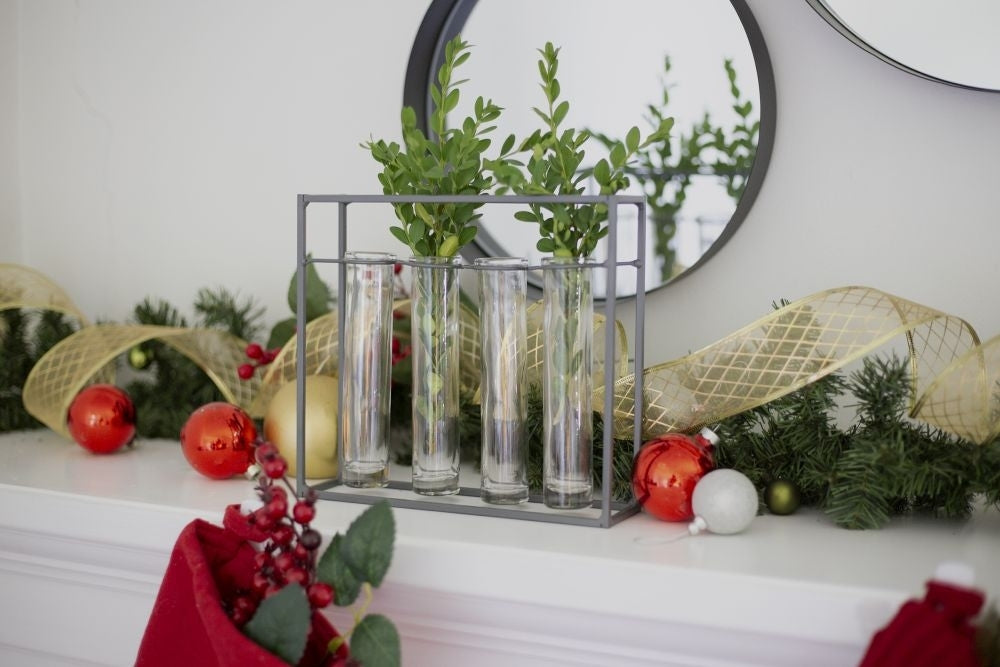 Metal Frame Vases