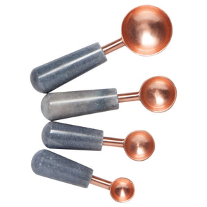 Set/4 Measure Spoon Rose/SltMarb-Set of 4